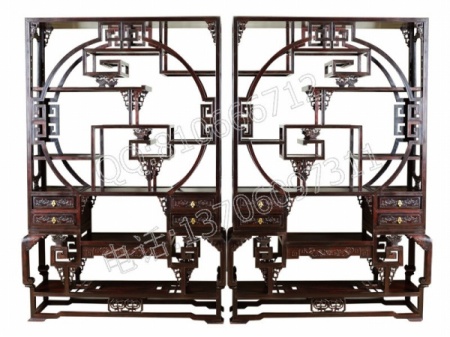 外方內(nèi)圓博古架 兩件套